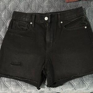 Old Navy black denim high rise shorts